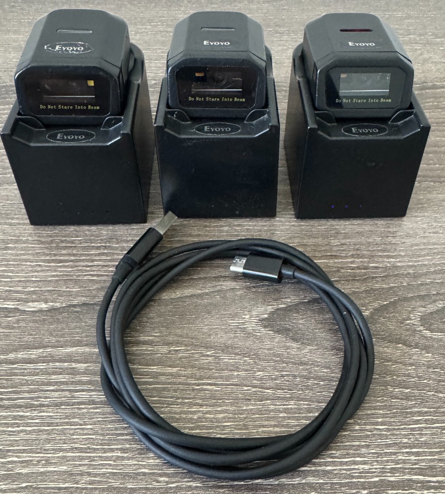 Eyoyo 2D Wireless Ring Wearable Barcode Reader Fit For Warehouse EY-026 Set of 3