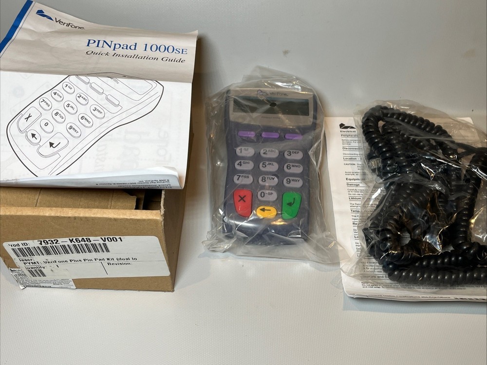 NEW Verifone Pinpad 1000SE LCD Screen USB Credit Card Payment Terminal & Cord