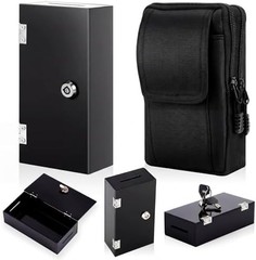 Extra Large Acrylic Box Winners Bank Portable Cash Box with 2 Keys Pocket Sized