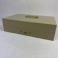 MMF Industries Steel Combination Lock Cash Box Beige *No Tray Included See Photo