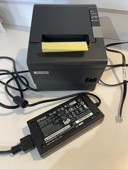 Epson TM-T88IV Thermal Receipt Printer w Power Supply M129H Serial Tested/Works