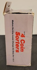 Vtg 1990 “Set of 4 Coin Sorters” by Sun Hill Made in USA w/Original Box