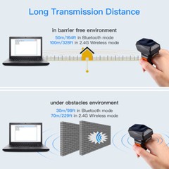 Eyoyo Barcode Scanner 1D Laser Finger Ring Reader Wireless Bluetooth for Iphone