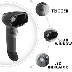 PACK OF 10 Zebra DS2208 USB Barcode Scanner 1D 2D Handheld w/ Stand POS QR Code