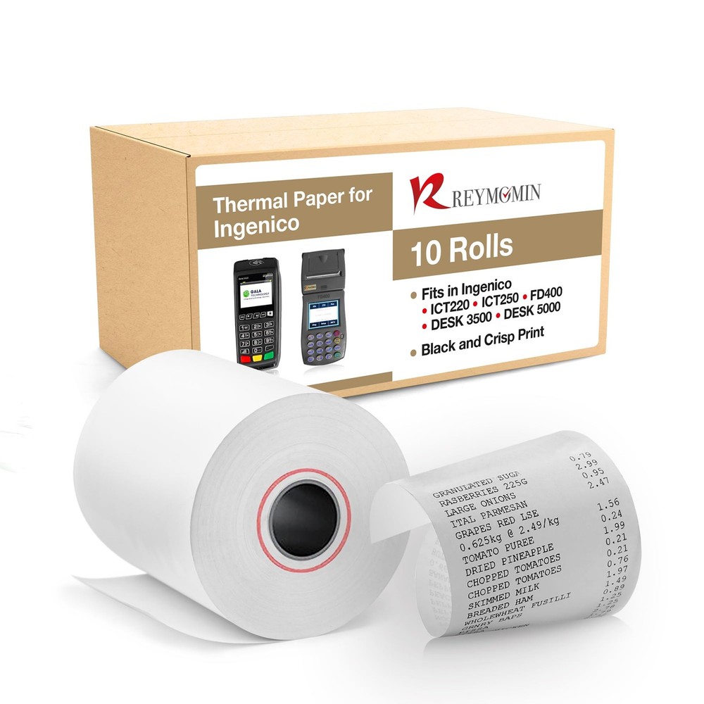 Thermal Paper Rolls for Ingenico Desk 3500, Desk 5000, Move 5000, ICT220, ICT…