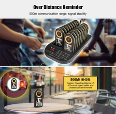 RETEKESS TD169 wireless calling system pager for restaurant PC function 20 Pager