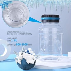 1.8L Digital Coin Counter Money Piggy Bank ABS Jar LCD Display Lock 2 Keys