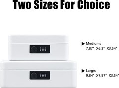 Large Cash Box with Combination Lock,Safe Metal Box for Money, Storage Lock B…