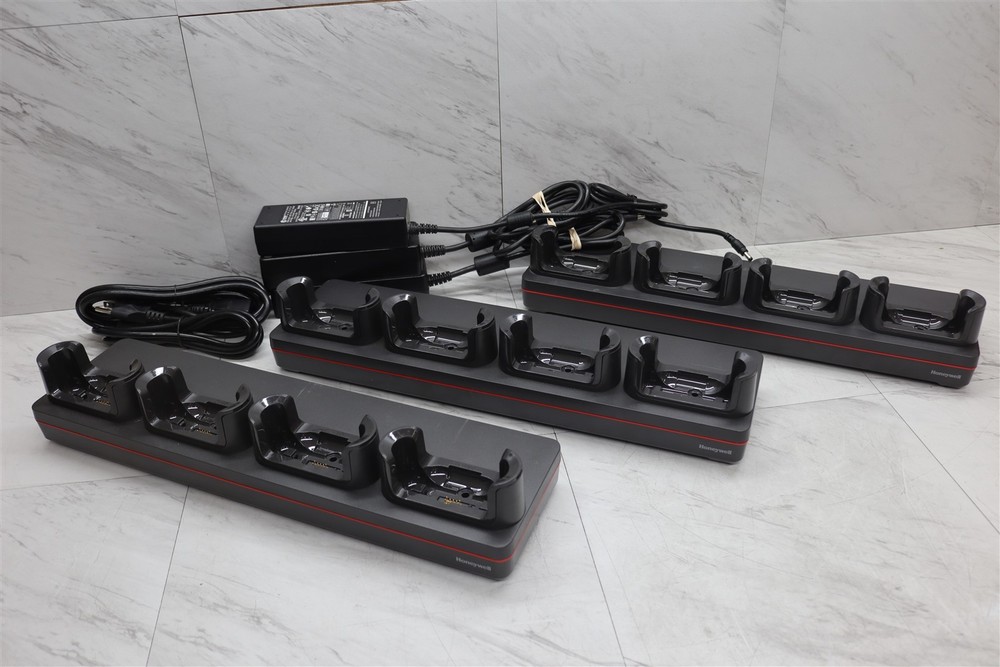 3 LOT Honeywell CN85-CB-CNV-1 4x Mobile Computer Charge Base CX80-CB w/ Adapter