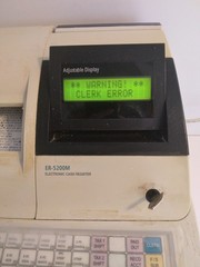 Sam4s ER-5200M Cash Register – goes to void mode – clerk error- see description