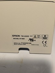 Epson TM-U220D Kitchen Receipt Printer, USB, NO Power Supply, NO Auto Cutter