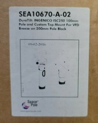 New SpacePole SEA10670-A-02 Duratilt: Ingenico ISC250 100mm Pole + Mount Black