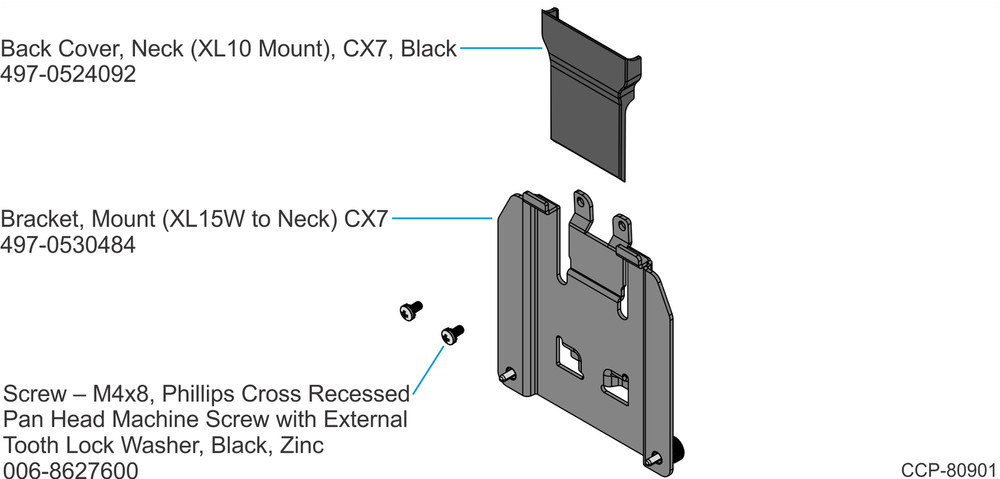 NCR 7772-K915 KIT – XL15W Mounting Bracket for NCR CX7 All-in-One POS