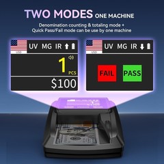 PONNOR AL-135T Counterfeit Bill Money Checker Machine with 3″ Digital Screen New