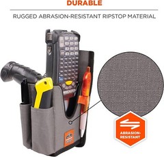 Ergodyne Squids 5540 Barcode Scanner Holster Pouch for Gun Grip Large, Gray