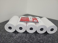 Office Depot Brand 1-Ply Bond Paper Rolls, 3″ x 128′, White, Pack Of 10