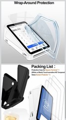 Bumper Case for Square Terminal Payment Reader White W 3 Screen Protector Glass