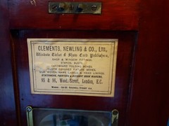 CLEMENTS, NEWLING & CO vintage wood cash drawer barberstore or candystore style