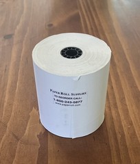 High-Quality 3 1/4” x 190’ White 1-Ply Bond Rolls, 41 Rolls for Various Printers