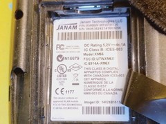 LOT OF 2 DEFECTIVE JANAM XM66 MOBILE COMPUTER HANDHELD WIRELESS BARCODE SCANNERS