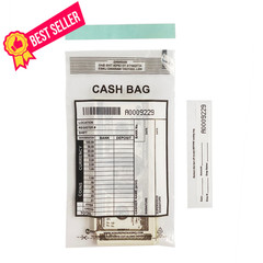 ADSURE Clear Plastic Small Bank Deposit Bags For Cash | 12.5 liters,