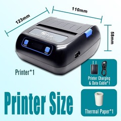 MRBOSS 80mm Portable Bluetooth Receipt Printer – Easy-to-connect Thermal Receipt