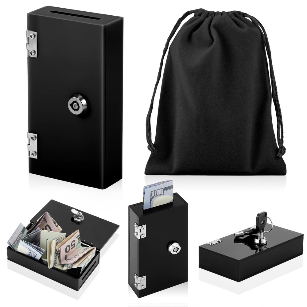 Portable Acrylic Money Bank Box Casino Safe Gambler Winner Cash Storage Box new