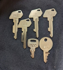 TEC Cash Register Keys – Set of 6 – S, SET, REG, MA, 21N, 205 5L11 series