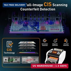 NUCOUN Mixed Denomination Money Counter Machine, Commercial Grade Bill Value Cou
