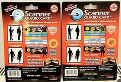 2 pack 4 total Scanner Guard Card Credit Card Scanner Protectors Patented Tested