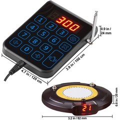 Uimoso Wireless Paging System with 20 Guest Call Coasters for Restaurants