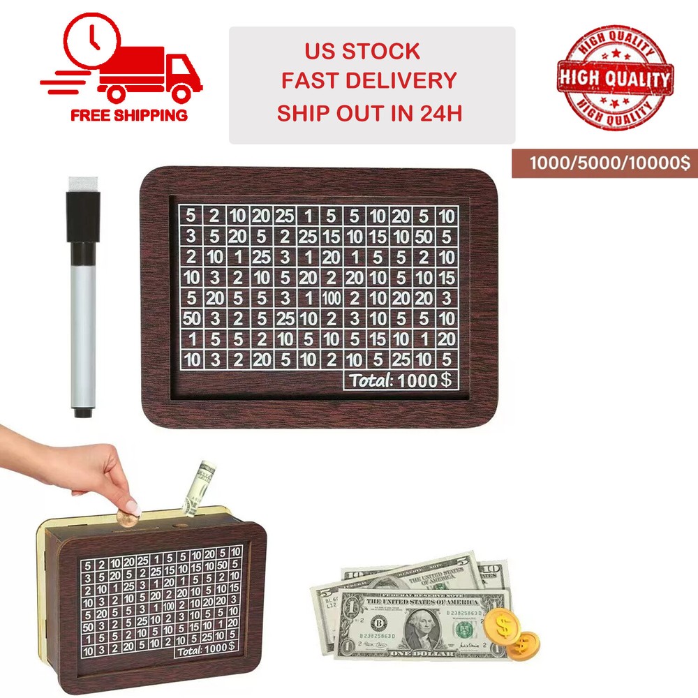 Cash Vault Wooden Savings Box Wooden Cash Saver Money Saving Box With Countdown