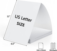 Fold Version Thermal Printer Paper 8.5 X 11 Inch,Thermal Paper 8.5 X 11 Compatib