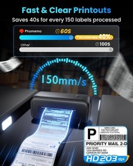 Phomemo Label Printer- 4X6 Bluetooth Thermal Address Label Printer For Small