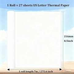 Portable 2-Pack 8.5×11 Thermal Printer Paper – Inkless & Quick-Dry Solution