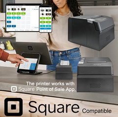 80mm paper size Thermal Receipt Printer for SQUARE APP USB / Ethernet 160mm/s