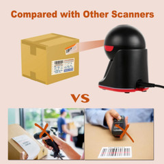 1D 2D Desktop Barcode Scanner, Omnidirectional USB Wired Hands-Free Barcode…