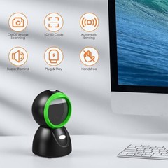 1D/2D/QR Desktop Barcode Scanner USB Hand-free 3Moudles Auto Code Reader POS PC