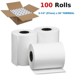 100 Rolls/Case 2 1/4″ x 50′ Thermal Receipt Cash Register Credit Card Paper Roll