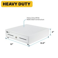 13inch White Heavy Duty POS Interface Cash Drawer with 4Bill/5Coin