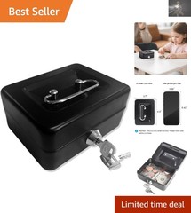 Compact X-Small Cash and Coin Box with Key Lock – Ideal Gift Packaging Included