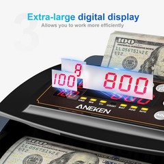 Money Counter with Value Count, UV/MG/IR Counterfeit Bill Detection for Dolla…