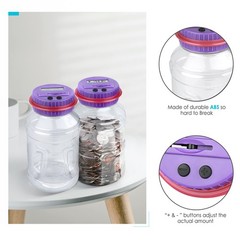 Large Piggy Bank for Adults , Digital Coin Counting Bank with LCD Counter, 1….