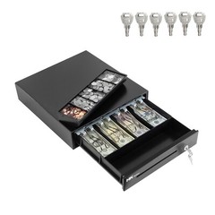 13″ Heavy Duty POS Cash Drawer 4Bill/5Coin, Removable Coin Compartment, 24V, RJ1