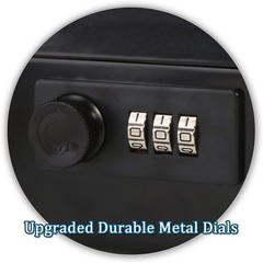 Spacious Locking Cash Box with Security Cable & Compartment Tray for Valuables