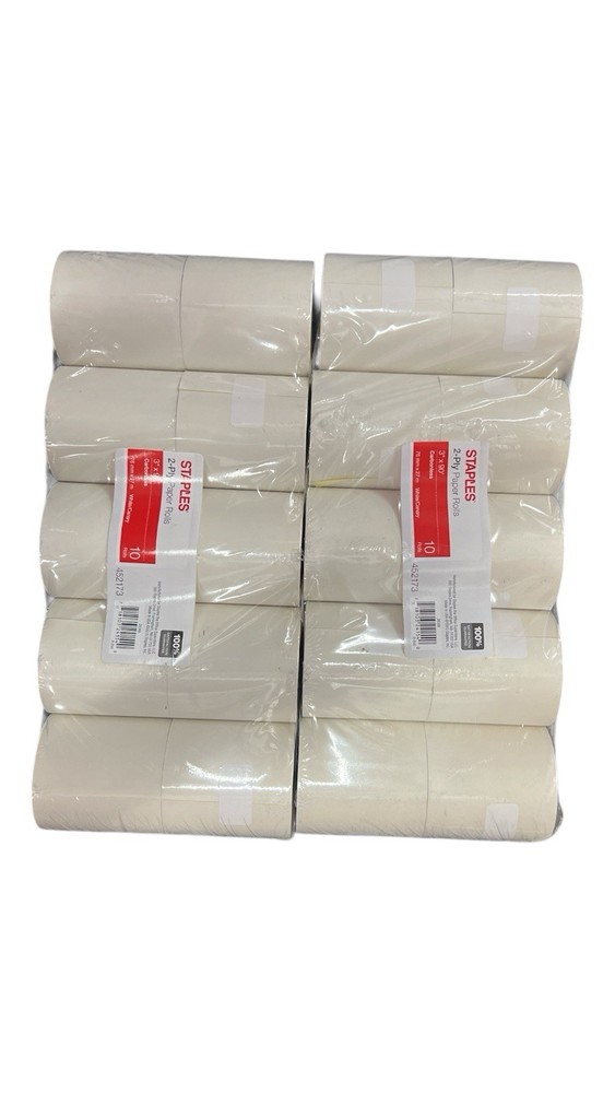 2 Ply Rolls 3 X 90 Feet Carbonless White/Canary Kitchen Printer Paper 20 Roll