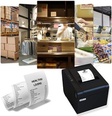 Rongta POS Printer, 80mm USB Thermal Receipt Printer, Restaurant Kitchen Printer