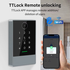 TTLOCK App WIFI QR Code Access Control Reader Keyboard 13.56Mhz Rfid IP67 Keypad