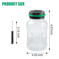 Coin Counter Piggy Bank Digital Counting Money Jar 1.8L LCD Display Green