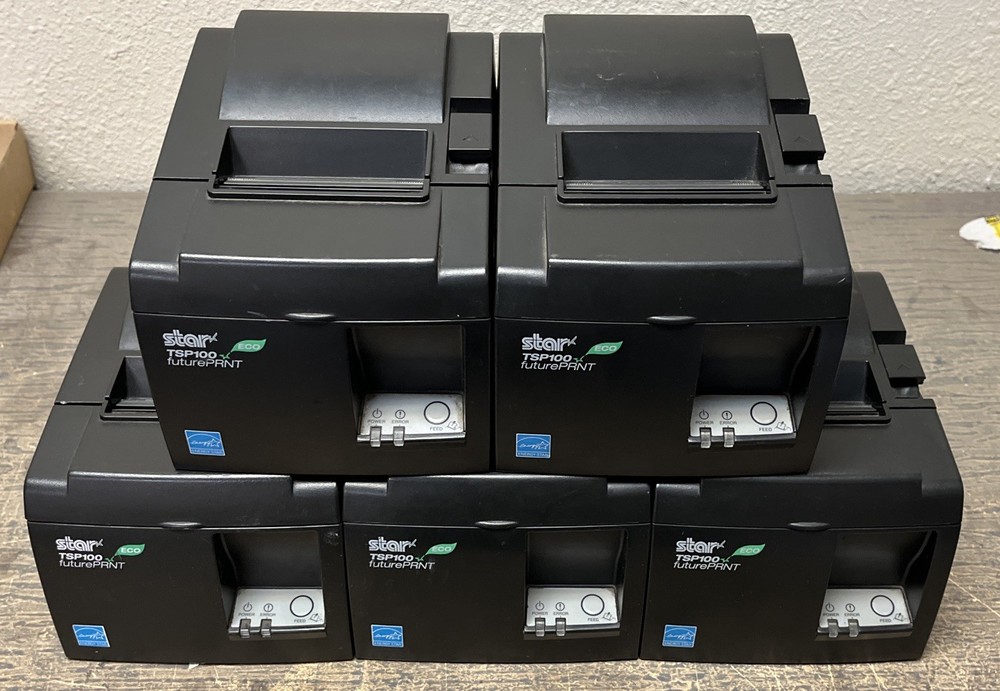 *LOT OF 5* Star TSP100 ECO FuturePrint Receipt Printer TSP100II Grade B